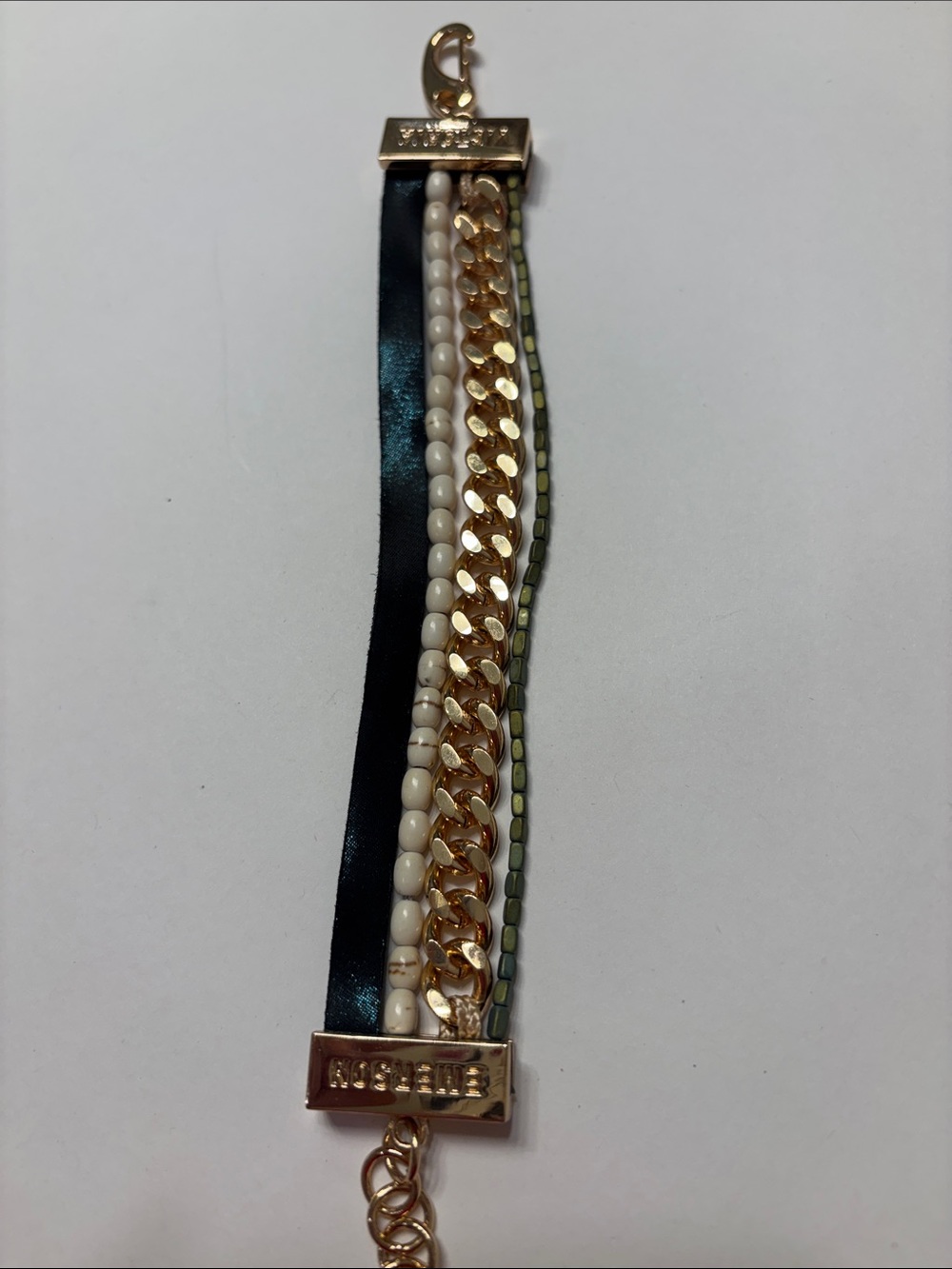 Victoria Emerson Multistrand Bracelet with Gold Chain & Beads